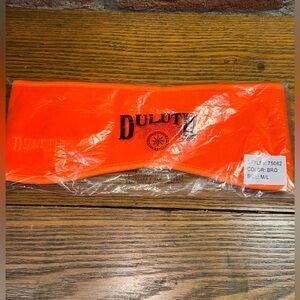 Duluth Trading Co Hunting Blaze Orange Double Strap Head/Ear Headband Mens M/L